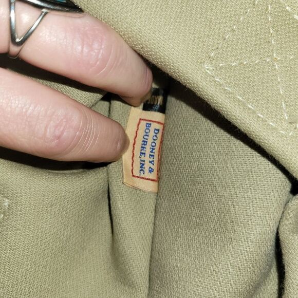 Dooney and Bourke Medium Canvas Leather Monogram Tote Purse Sand - Picture 14 of 15